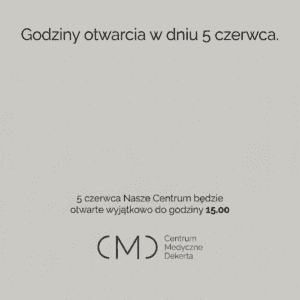 Godziny otwarcia w dniu 5 czerwca